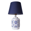 Stolní lampa RAMZES 1xE27/40W/230V modrá/bílá