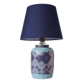 Stolní lampa RAMZES 1xE27/40W/230V modrá