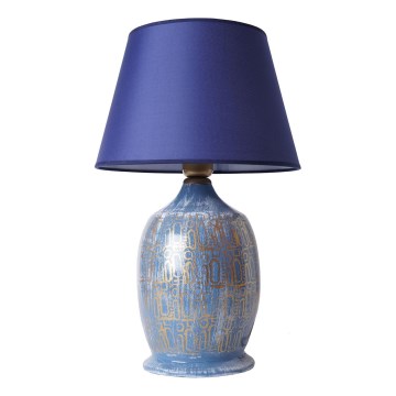 Stolní lampa RAMZES 1xE27/40W/230V modrá