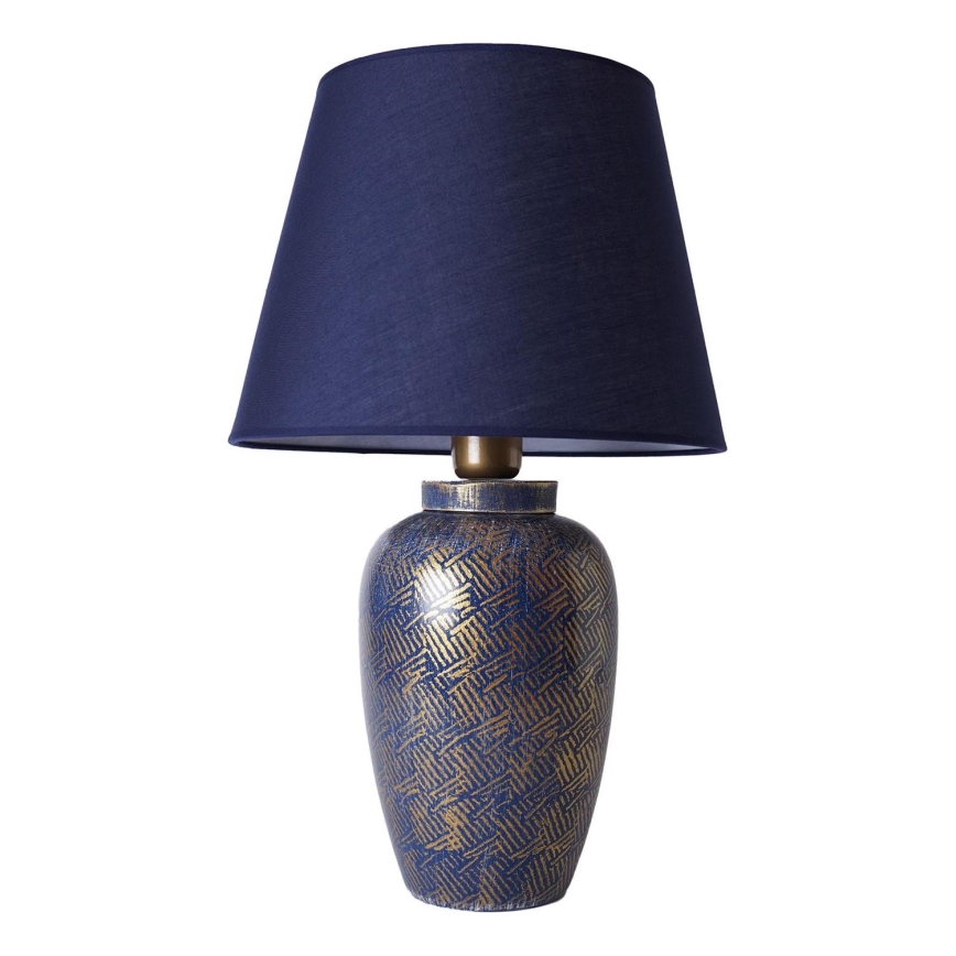 Stolní lampa RAMZES 1xE27/40W/230V modrá