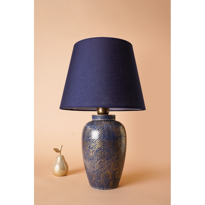 Stolní lampa RAMZES 1xE27/40W/230V modrá
