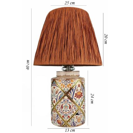 Stolní lampa RAMZES 1xE27/40W/230V rafie