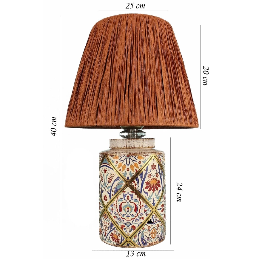 Stolní lampa RAMZES 1xE27/40W/230V rafie