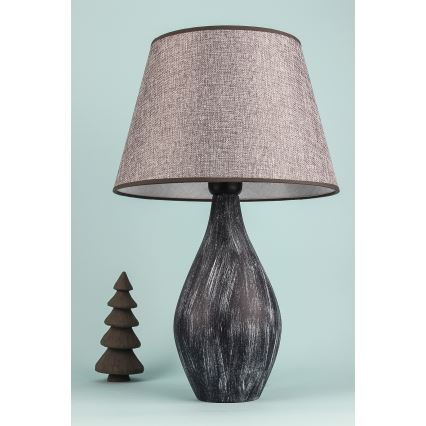 Stolní lampa RAMZES 1xE27/40W/230V šedá