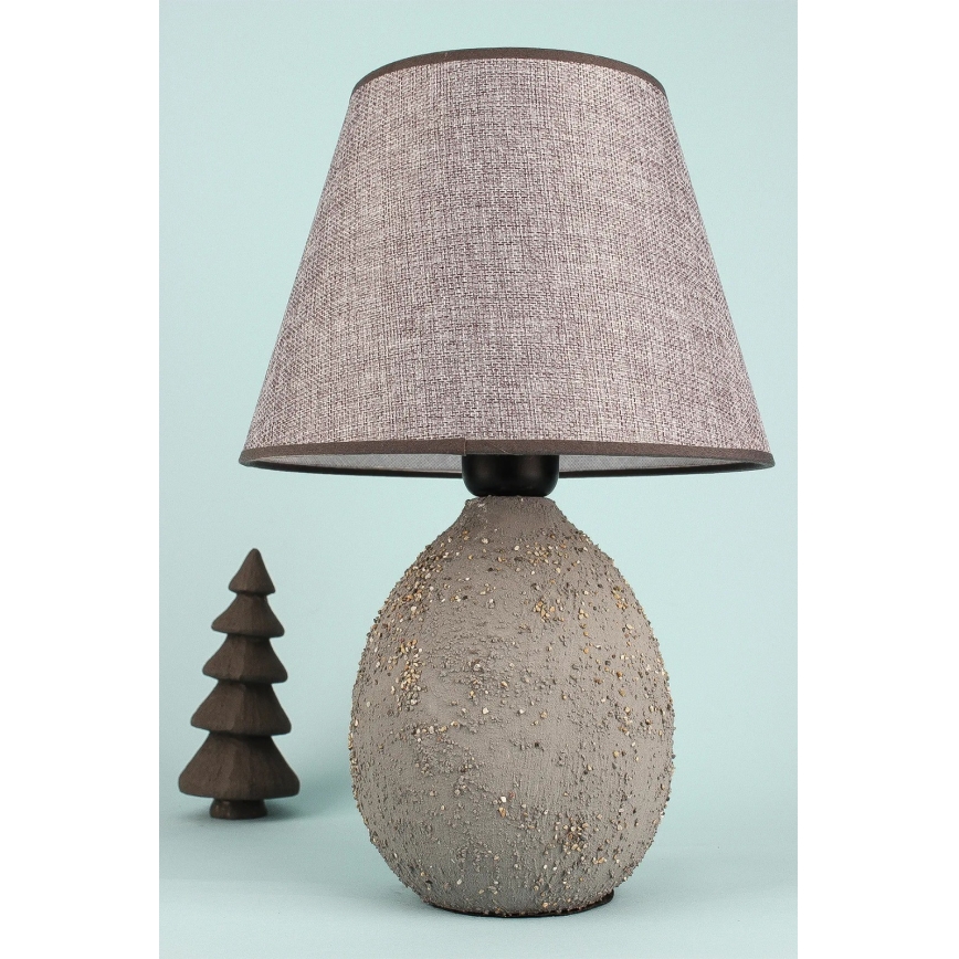 Stolní lampa RAMZES 1xE27/40W/230V šedá