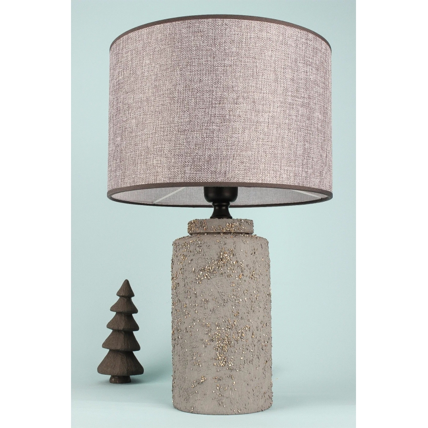 Stolní lampa RAMZES 1xE27/40W/230V šedá