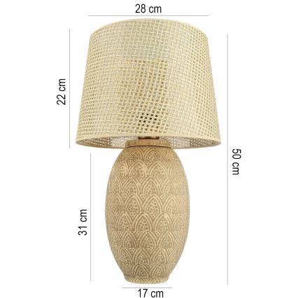 Stolní lampa RAMZES 1xE27/40W/230V zlatá