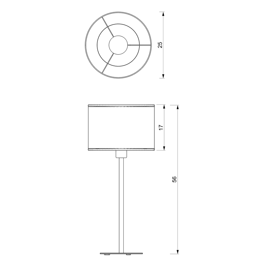 Stolní lampa RATTAN 1xE27/60W/230V pr. 25 cm ratan