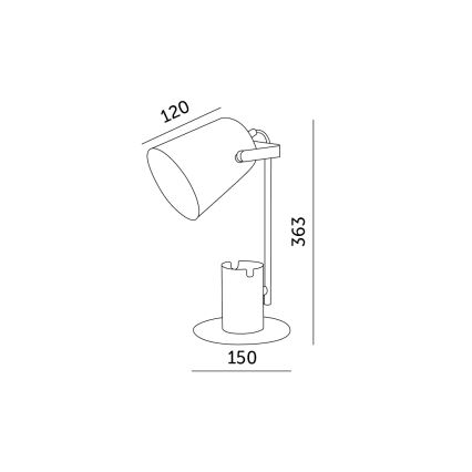 Stolní lampa ROLIG 1xE27/25W/230V bílá