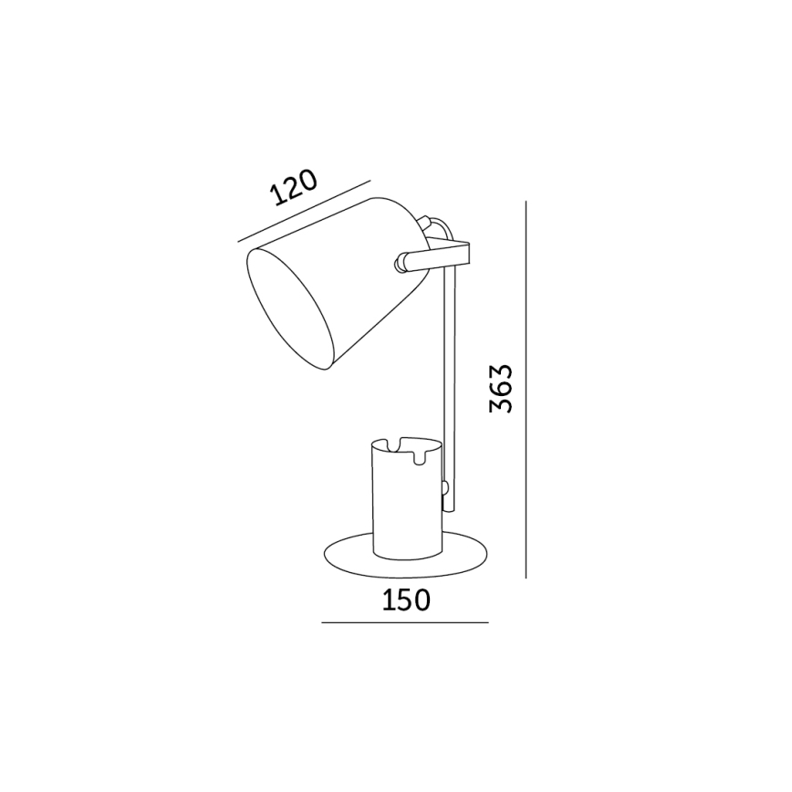 Stolní lampa ROLIG 1xE27/25W/230V bílá