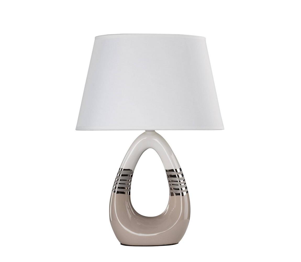 Candellux Stolní lampa ROMANO 1xE27/60W/230V bílá/béžová CA0268