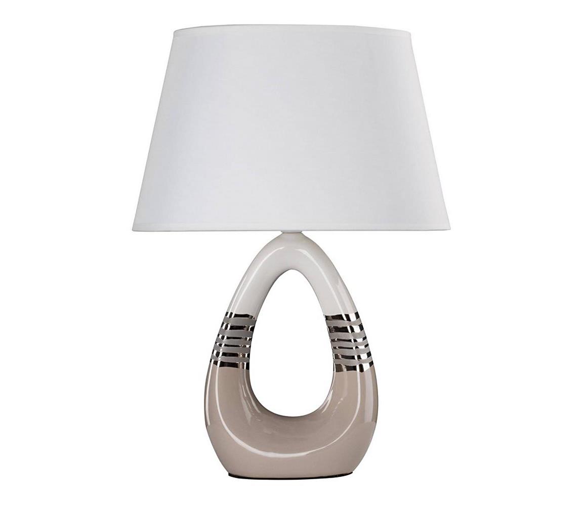  Stolní lampa ROMANO 1xE27/60W/230V bílá/béžová 