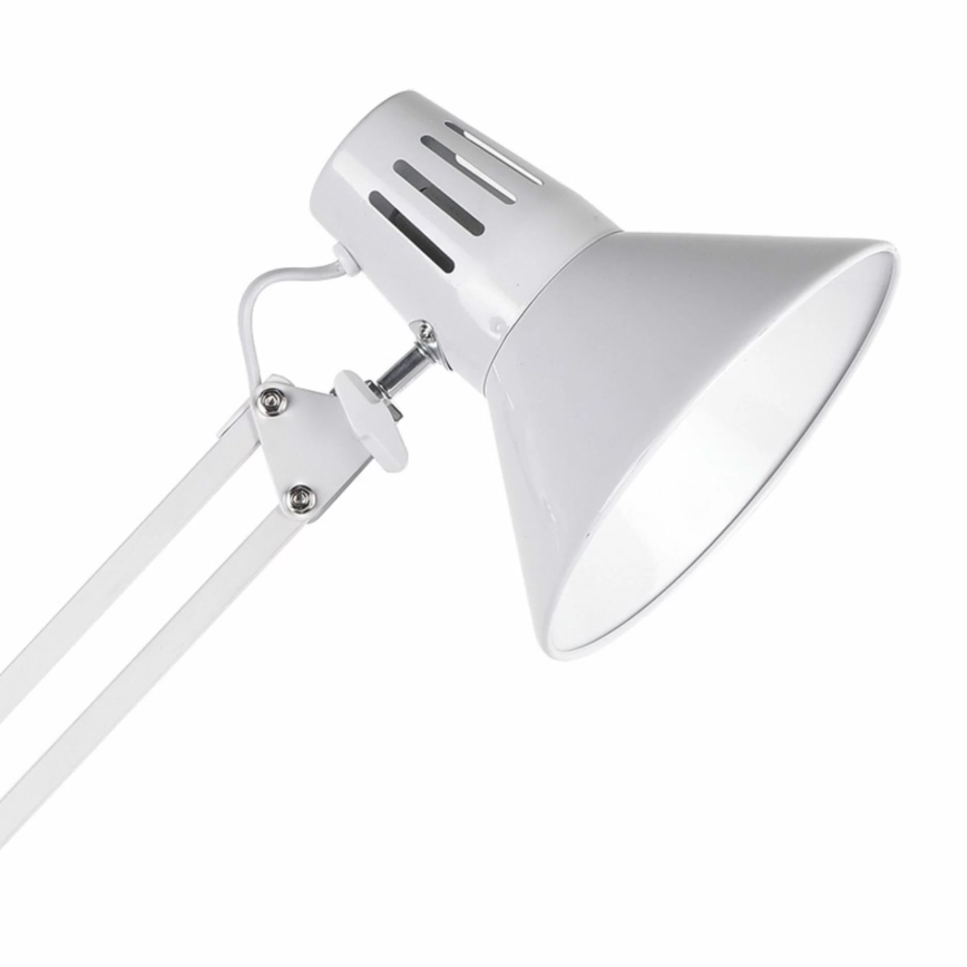Stolní lampa s klipem WORKER 1xE27/10W/230V bílá