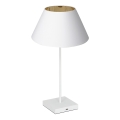 Stolní lampa s USB konektorem 1xE27/60W/230V bílá