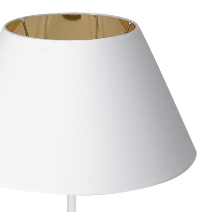 Stolní lampa s USB konektorem 1xE27/60W/230V bílá