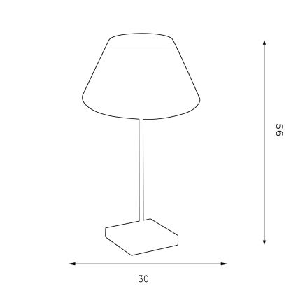 Stolní lampa s USB konektorem 1xE27/60W/230V bílá