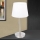 Stolní lampa s USB portem LUDWIG 1xE27/40W/230V 50 cm bílá/matný chrom