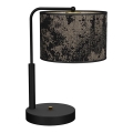 Stolní lampa SATINO 1xE27/60W/230V černá/zlatá