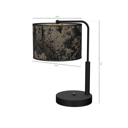 Stolní lampa SATINO 1xE27/60W/230V černá/zlatá