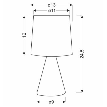 Stolní lampa SATTI 1xE14/40W/230V zelená