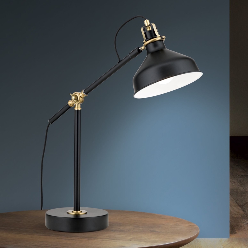 Stolní lampa SCHILLER 1xE27/40W/230V černá/bronz