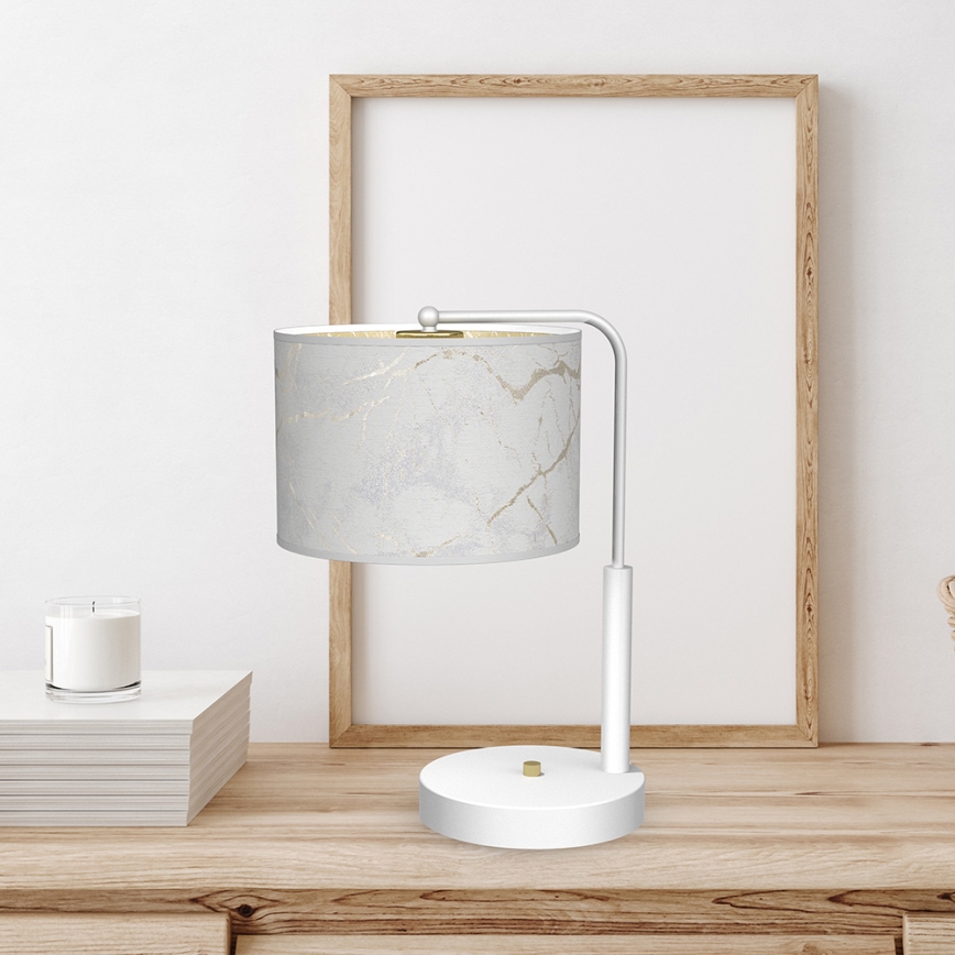 Stolní lampa SENSO 1xE27/60W/230V bílá