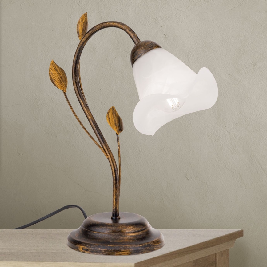 Stolní lampa SISI 1xE14/40W/230V bronz/patina
