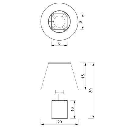 Stolní lampa SODER 1xE27/60W/230V borovice