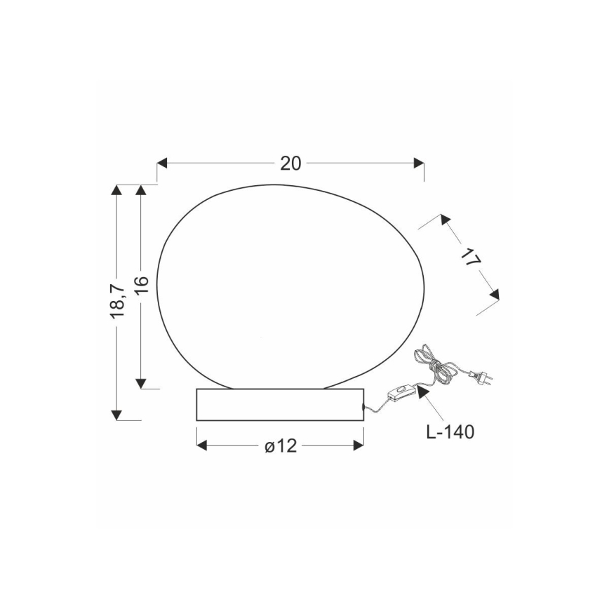Stolní lampa STONES 1xE27/40W/230V