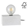 Stolní lampa STRONG DOUBLE 1xE27/25W/230V beton – FSC certifikováno