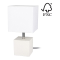 Stolní lampa STRONG SQUARE 1xE27/25W/230V beton – FSC certifikováno