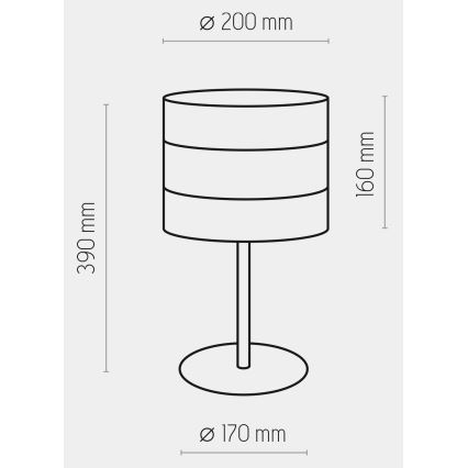 Stolní lampa TAGO 1xE27/15W/230V bílá/zlatá