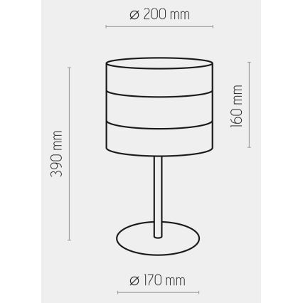 Stolní lampa TAGO 1xE27/15W/230V černá/zlatá