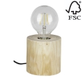 Stolní lampa TRABO 1xE27/25W/230V borovice – FSC certifikováno