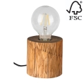 Stolní lampa TRABO 1xE27/25W/230V borovice – FSC certifikováno