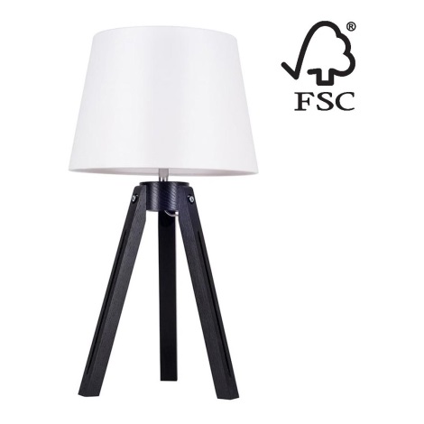 Stolní lampa TRIPOD 1xE27/40W/230V buk – FSC certifikováno