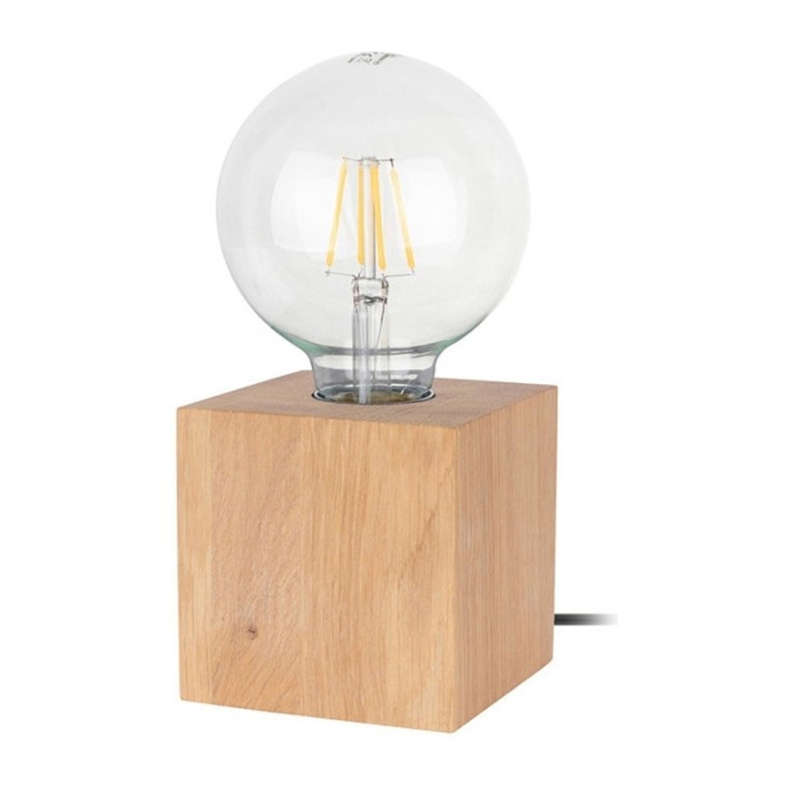 Stolní lampa TRONGO SQUARE 1xE27/25W/230V dub