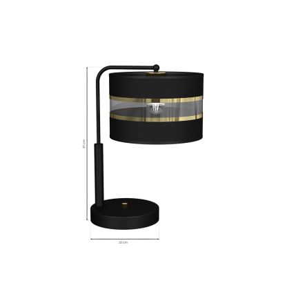 Stolní lampa ULTIMO 1xE27/60W/230V černá