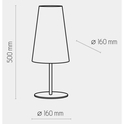 Stolní lampa UMBRELLA 1xE27/15W/230V šedá