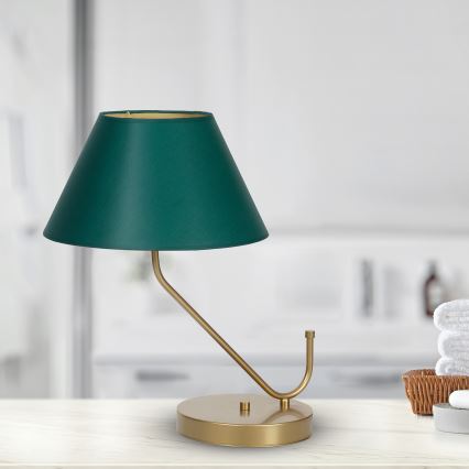 Stolní lampa VICTORIA 1xE27/60W/230V zelená