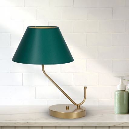 Stolní lampa VICTORIA 1xE27/60W/230V zelená
