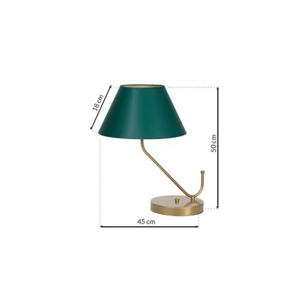 Stolní lampa VICTORIA 1xE27/60W/230V zelená
