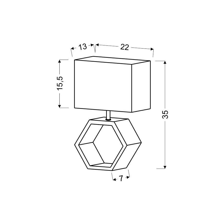 Stolní lampa VIDAL 1xE27/40W/230V béžová