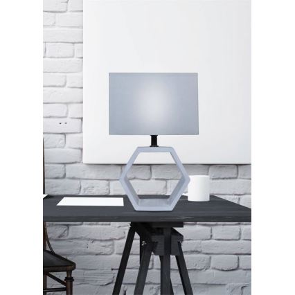Stolní lampa VIDAL 1xE27/40W/230V šedá
