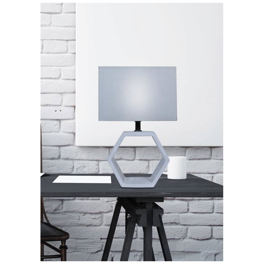 Stolní lampa VIDAL 1xE27/40W/230V šedá