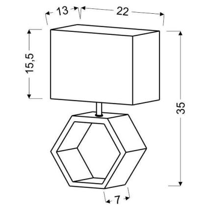 Stolní lampa VIDAL 1xE27/40W/230V šedá