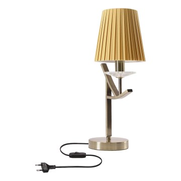 Stolní lampa VITORIA 1xE14/40W/230V žlutá/mosaz