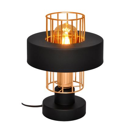 Stolní lampa VOLTA 1xE27/15W/230V černá/zlatá