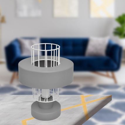 Stolní lampa VOLTA 1xE27/15W/230V šedá
