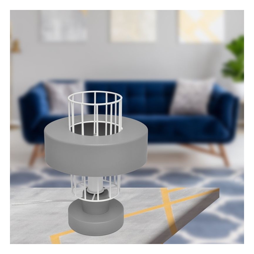 Stolní lampa VOLTA 1xE27/15W/230V šedá